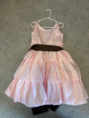 Pretty pink satin dress
